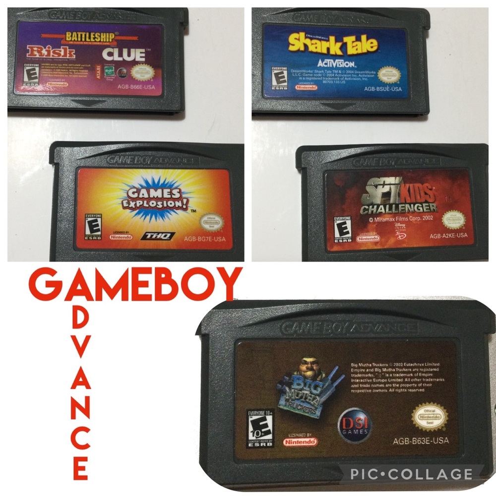 5 Vtg Nintendo Gameboy Advance SP Games